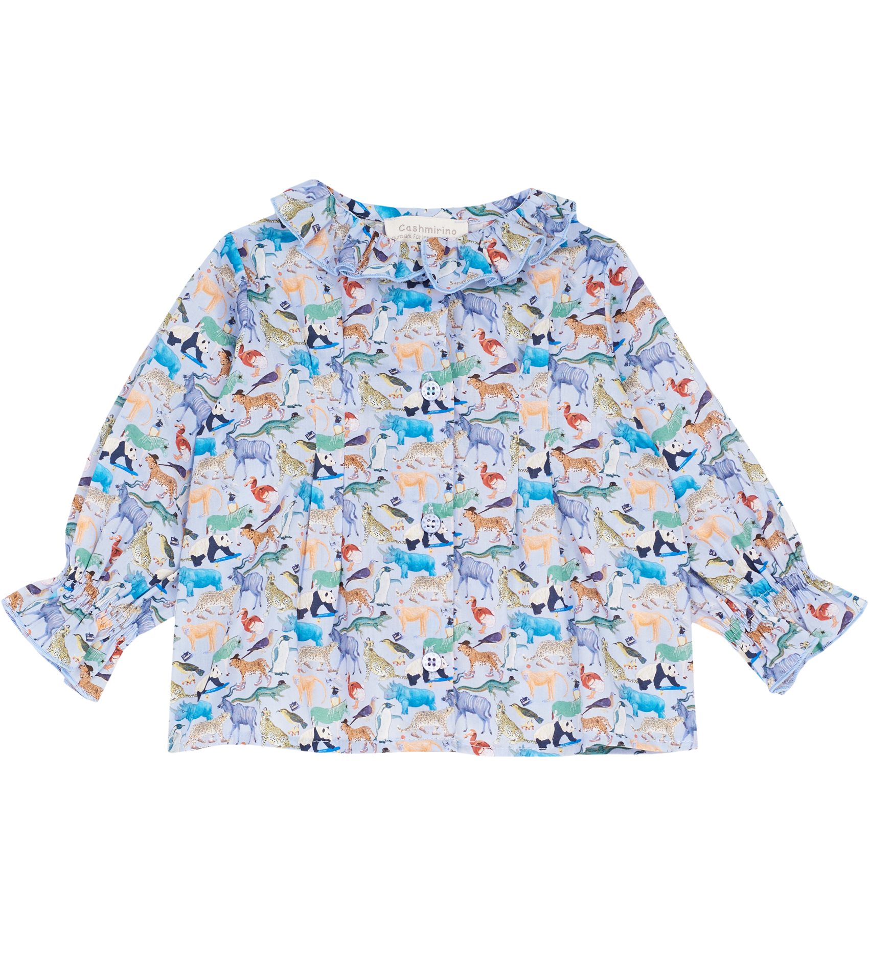 Baby Girl - Callie 100% Cotton Blouse with Pleats in Nature Prints