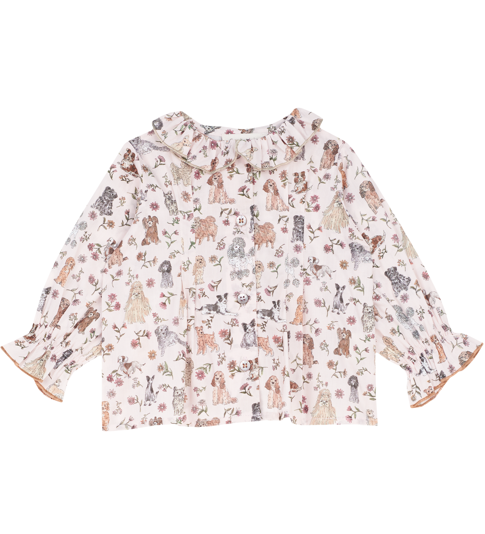 Baby Girl - Callie 100% Cotton Blouse with Pleats in Nature Prints