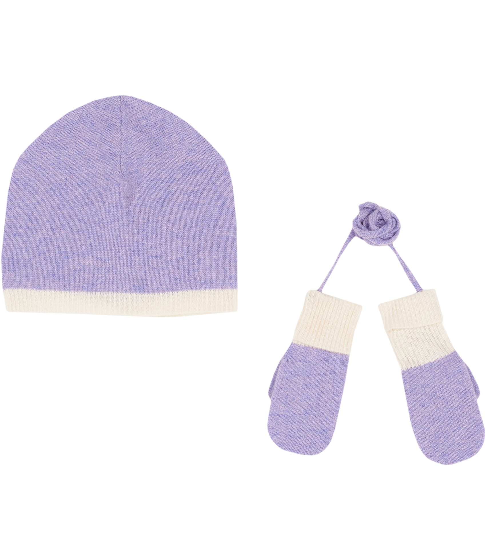 Baby Girl - Tay 100% Cashmere Set of Mittens and Hat