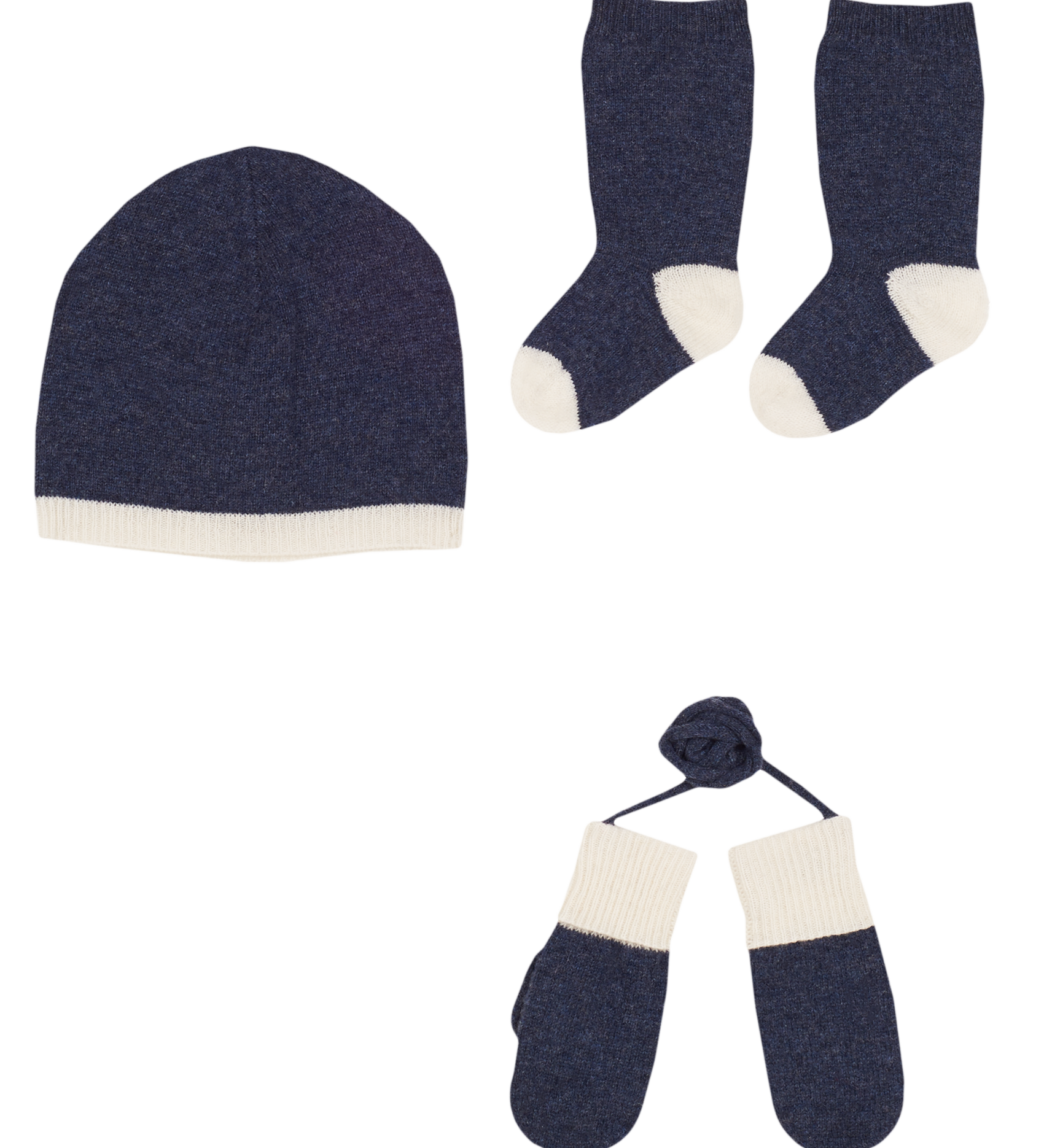 Baby Boy - Tay Cashmere Hat, Mittens & Socks Gift Set