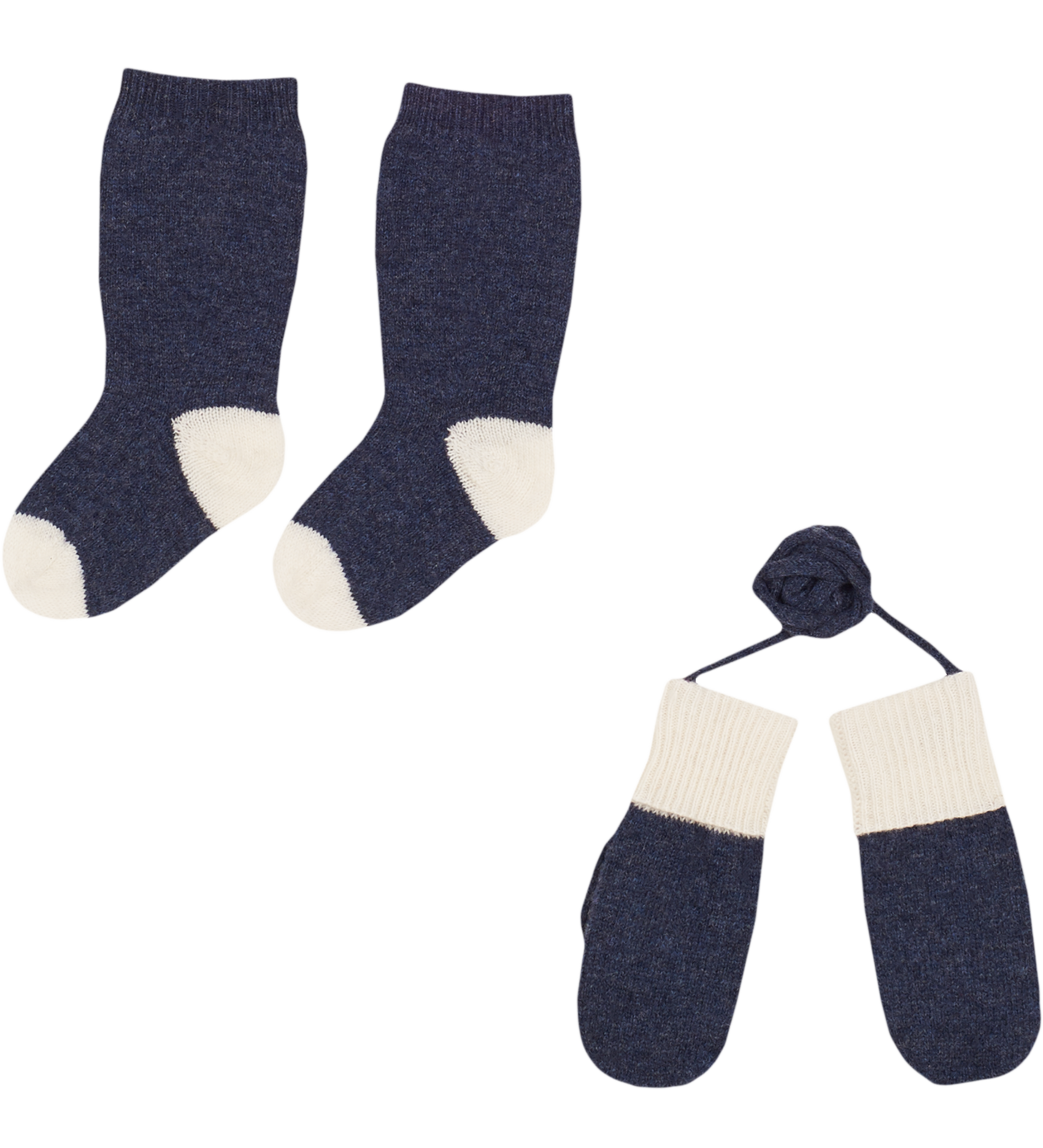 Baby Boy - Tay Cashmere Mittens & Socks Set