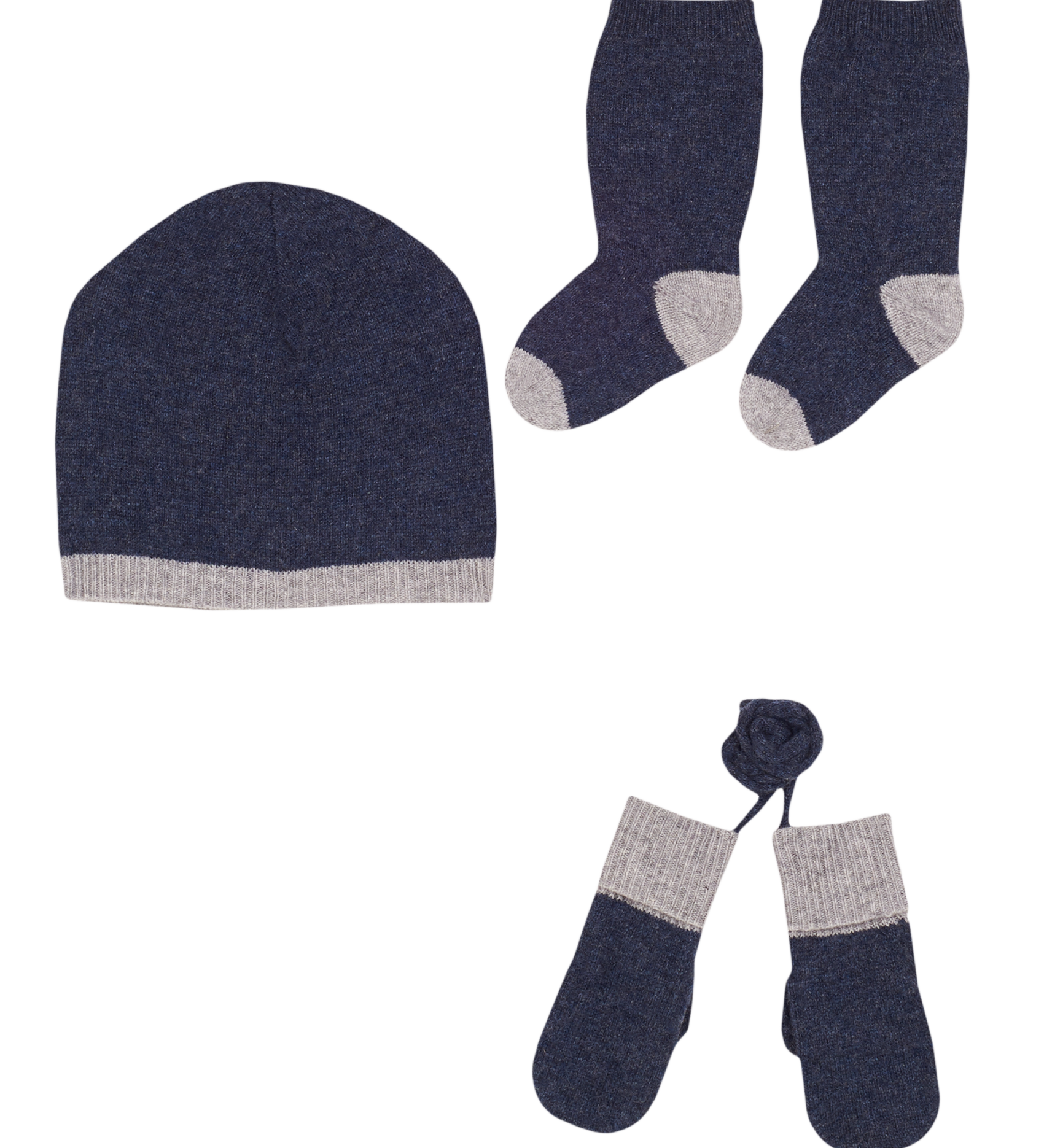 Baby Boy - Tay Cashmere Hat, Mittens & Socks Gift Set
