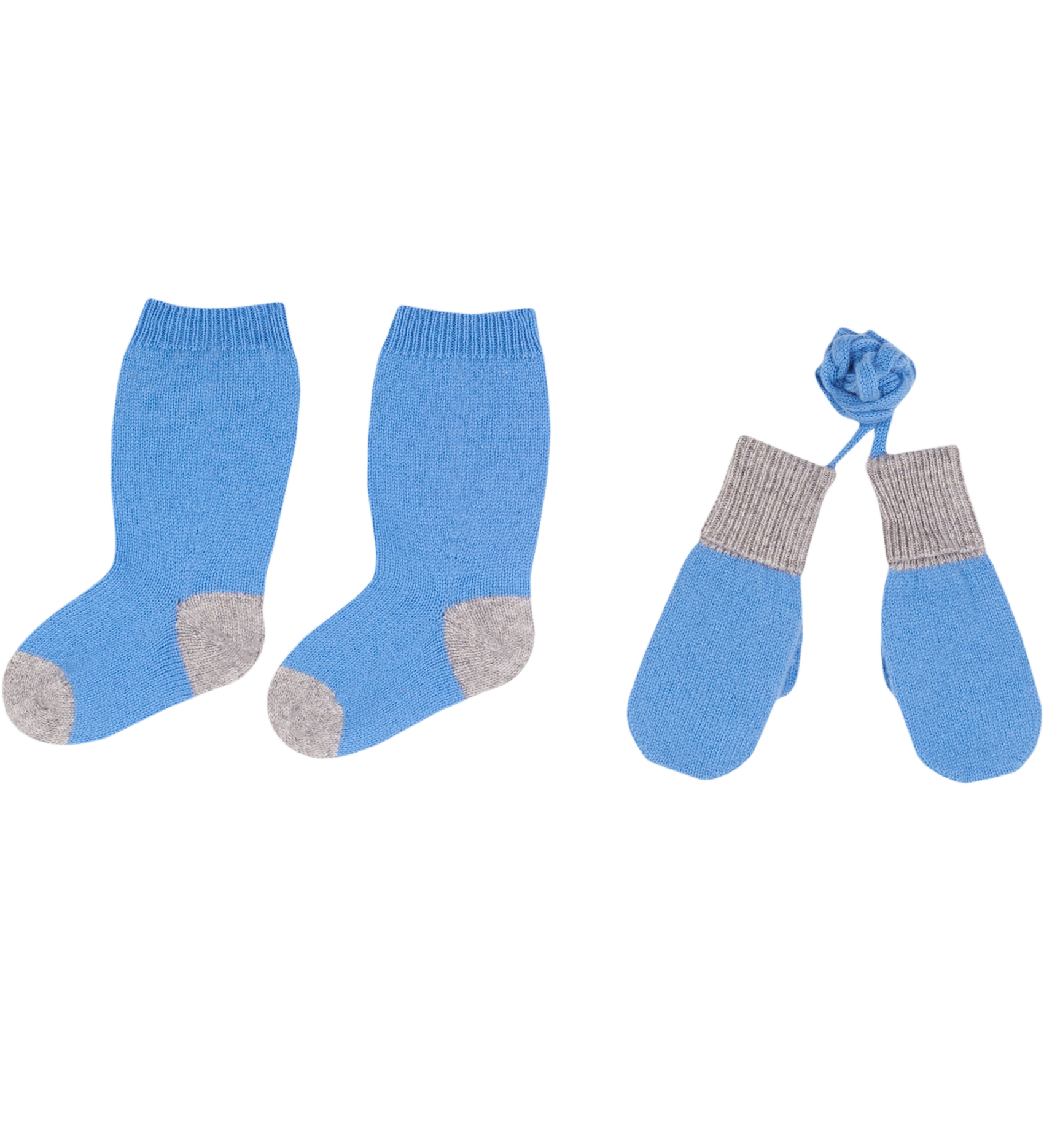 Baby Boy - Tay Cashmere Mittens & Socks Set