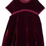 Baby Girl - Amarylis Bordeaux Velvet Dress