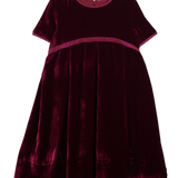Girl - Amarylis Bordeaux Velvet Dress