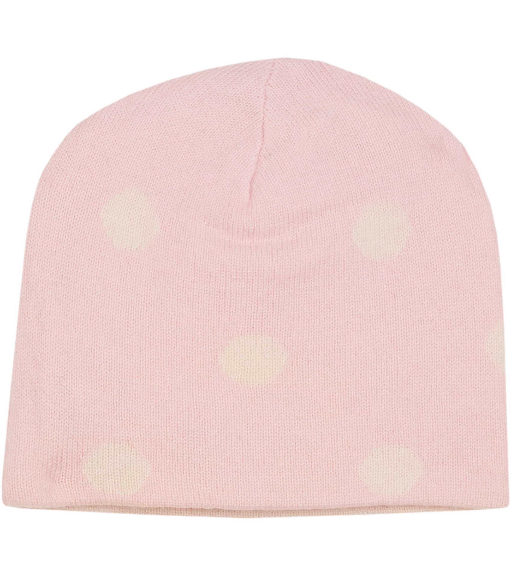 Baby Girl - Cashmere Reversible Hat with Intarsia Circles