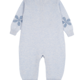 Baby Girl - Laurel 100% Cashmere Romper with Contrasting Floral Embroidery