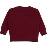 Baby Boy - Tito Lightweight Cashmere Jumper – Contrast Trim & Shoulder Buttons