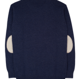 Men - Nico 100% Cashmere Crew Neck Jumper with Elbow Patches - New Colours