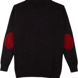 Men - Nico 100% Cashmere Crew Neck Jumper with Elbow Patches - New Colours