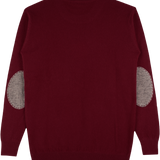 Men - Nico 100% Cashmere Crew Neck Jumper with Elbow Patches - New Colours