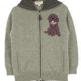 Boy - Pepis Cashmere Cardigan with Labrador Intarsia