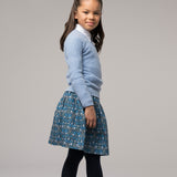 Girl - Lilian Liberty Print Skirt – Purple or Blue Vines