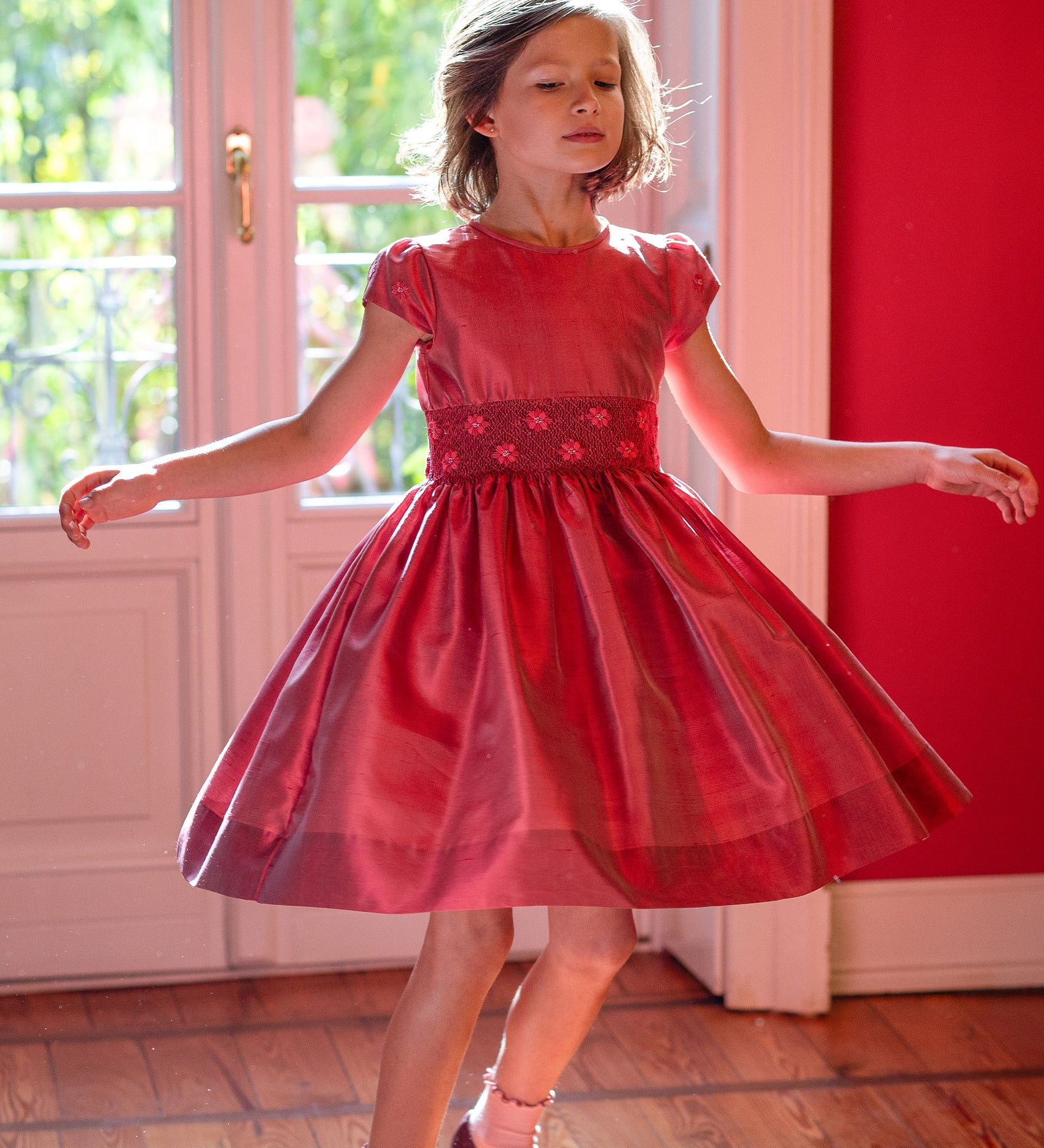 Girl - Lily Rose Silk Knee Length Dress