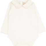 Baby Unisex - Lux Pima Cotton Bodysuit with Hand-Embroidered Details