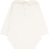 Baby Unisex - Lux Pima Cotton Bodysuit with Hand-Embroidered Details