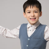 Boy - Davide  Cotton Classic Collar Shirt in Animal Prints