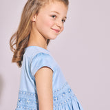 Girl - Azurine Cotton Knee Length Dress