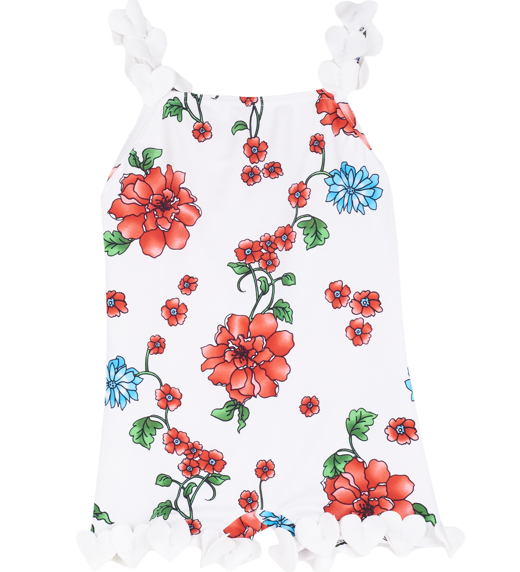 Girl – Zella Heart Applique Crossback Swimsuit