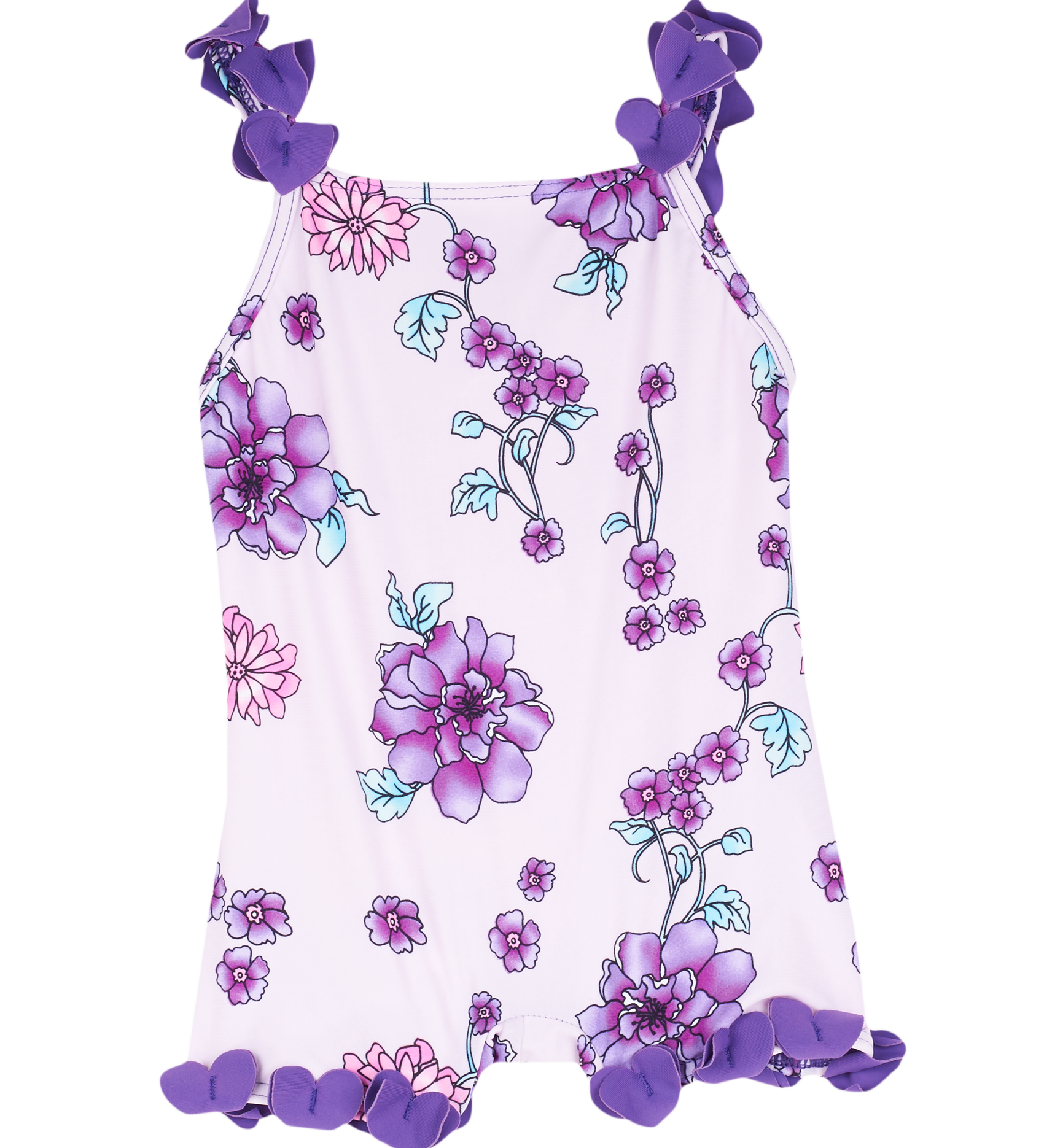 Girl – Zella Heart Applique Crossback Swimsuit