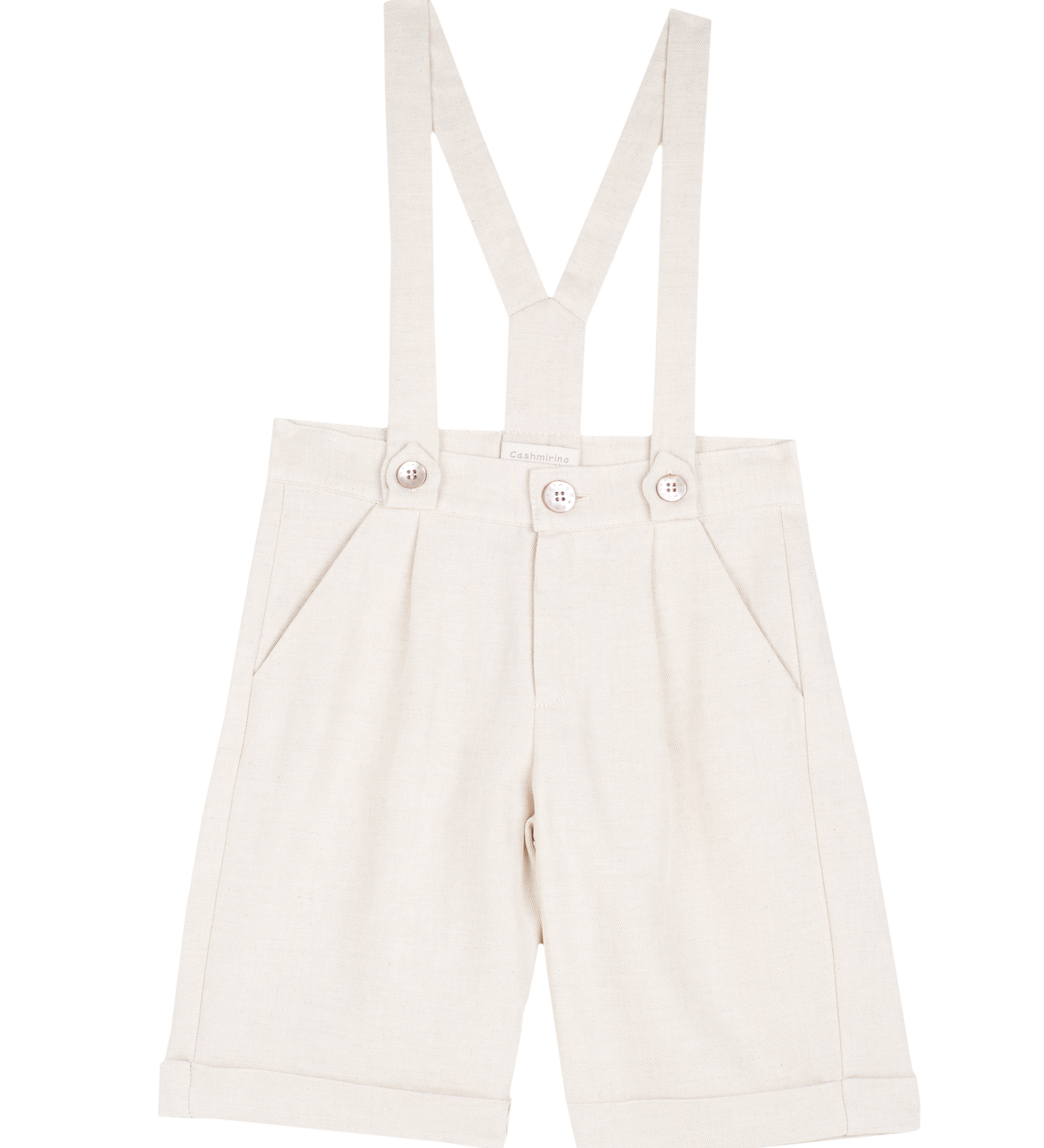 Boy - Philip Linen Cotton Blend Shorts With Braces