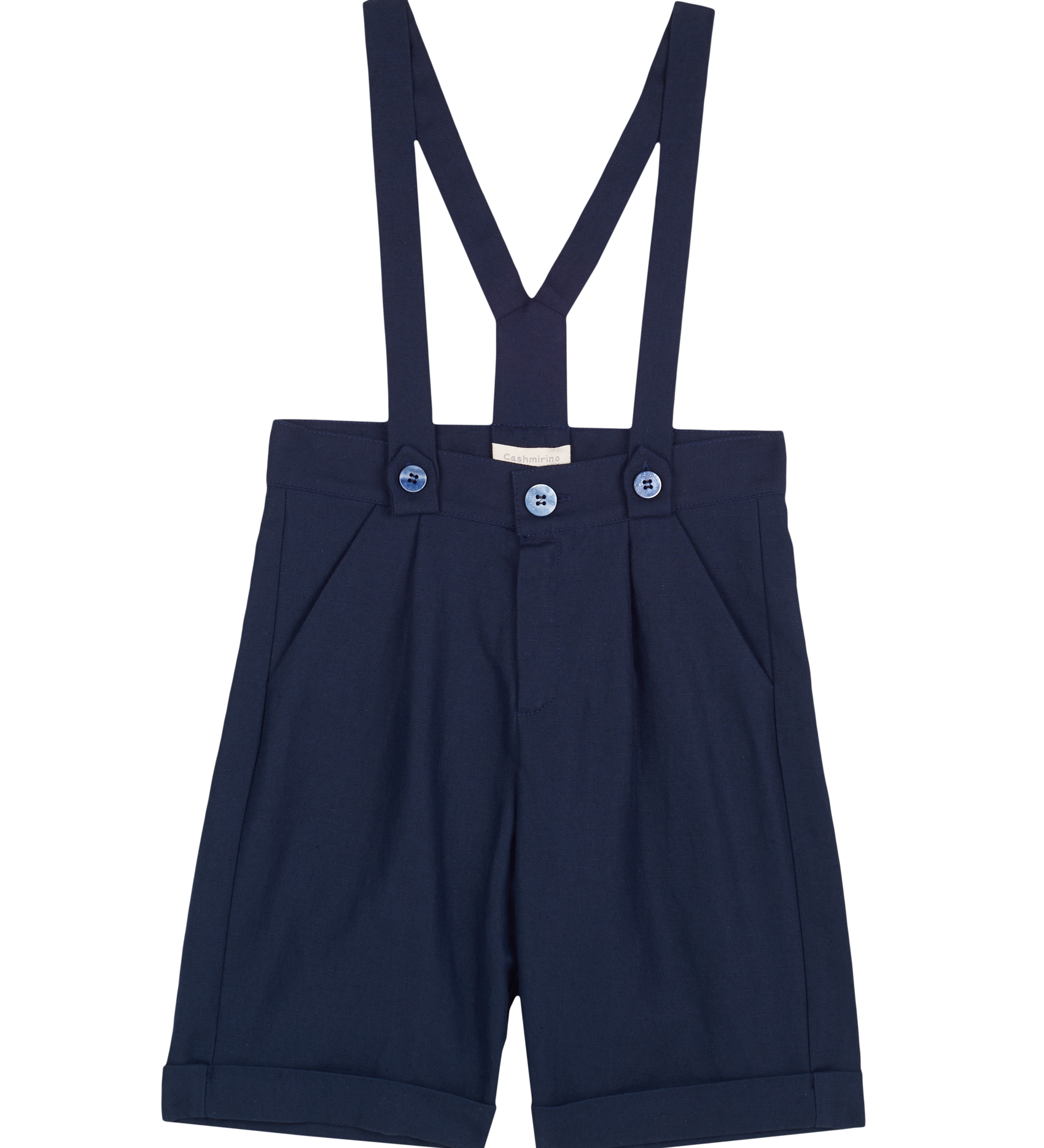 Boy - Philip Linen Cotton Blend Shorts With Braces