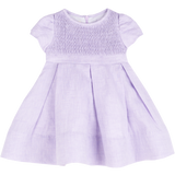Baby Girl - Berenice Lilac Linen Dress – Hand-Smocked Elegance