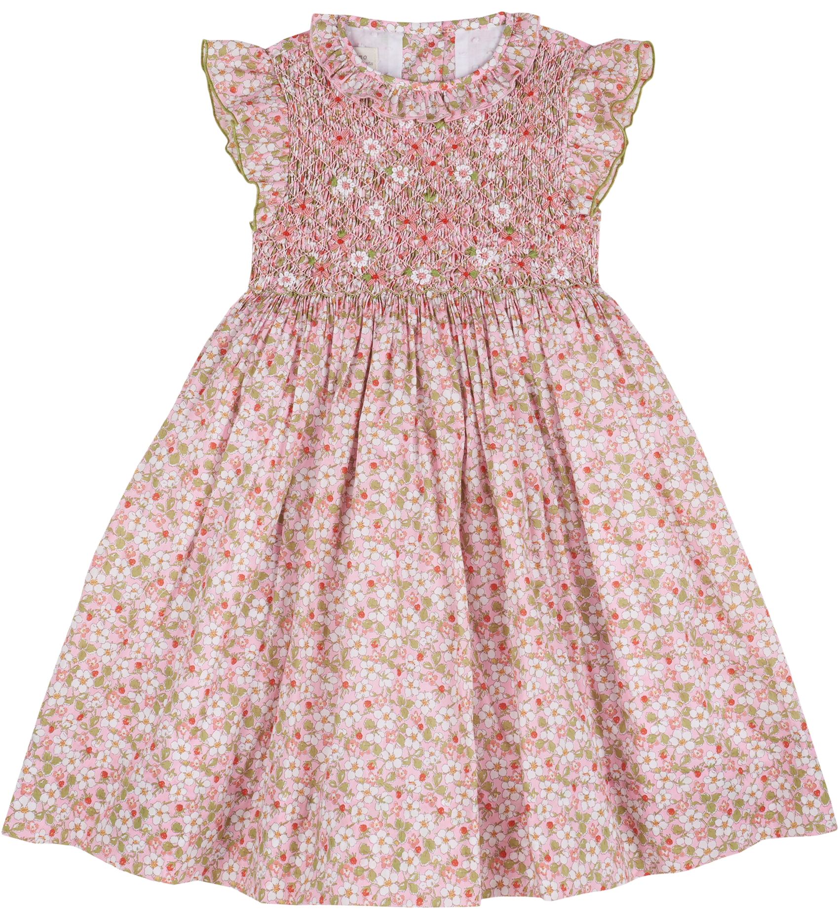 Girl - Yvette Hand-Smocked Floral Dress - A Work of Art in Bloom
