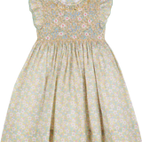 Girl - Yvette Hand-Smocked Floral Dress - A Work of Art in Bloom