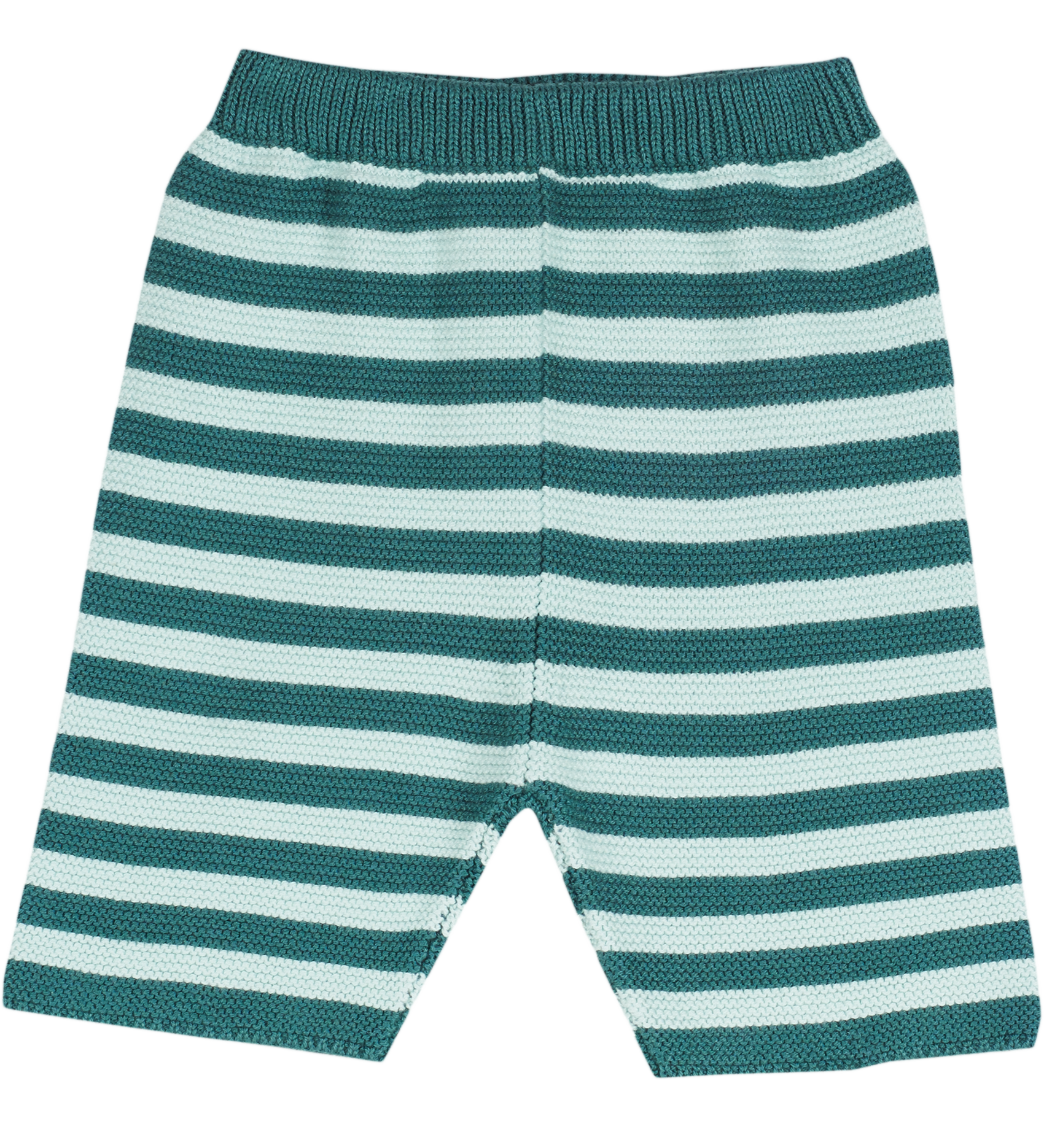 Cashmirino forest green | light green baby boy cotton stripped shorts