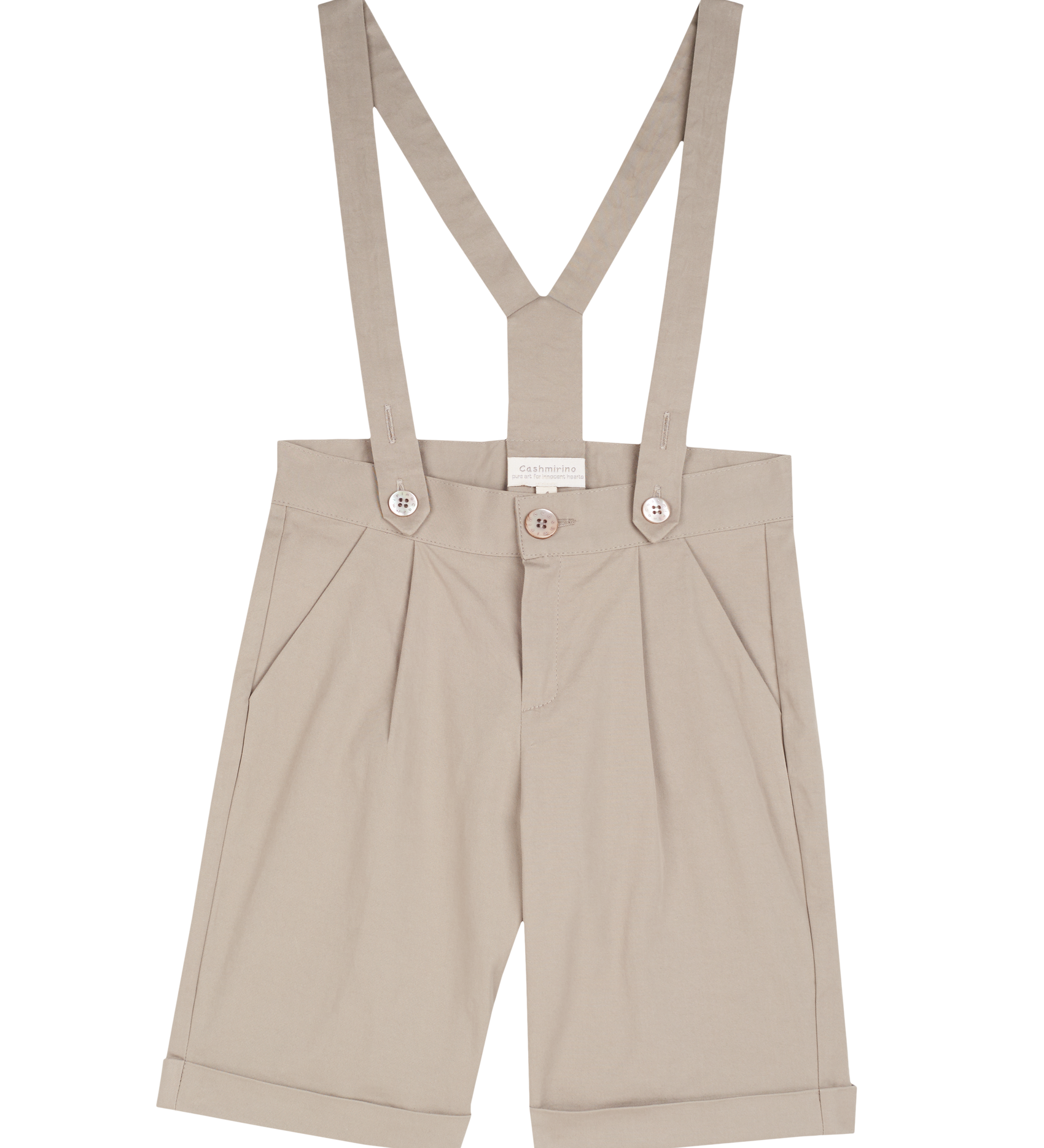 Boy - Oscar 100% Cotton Bermuda Shorts With Braces