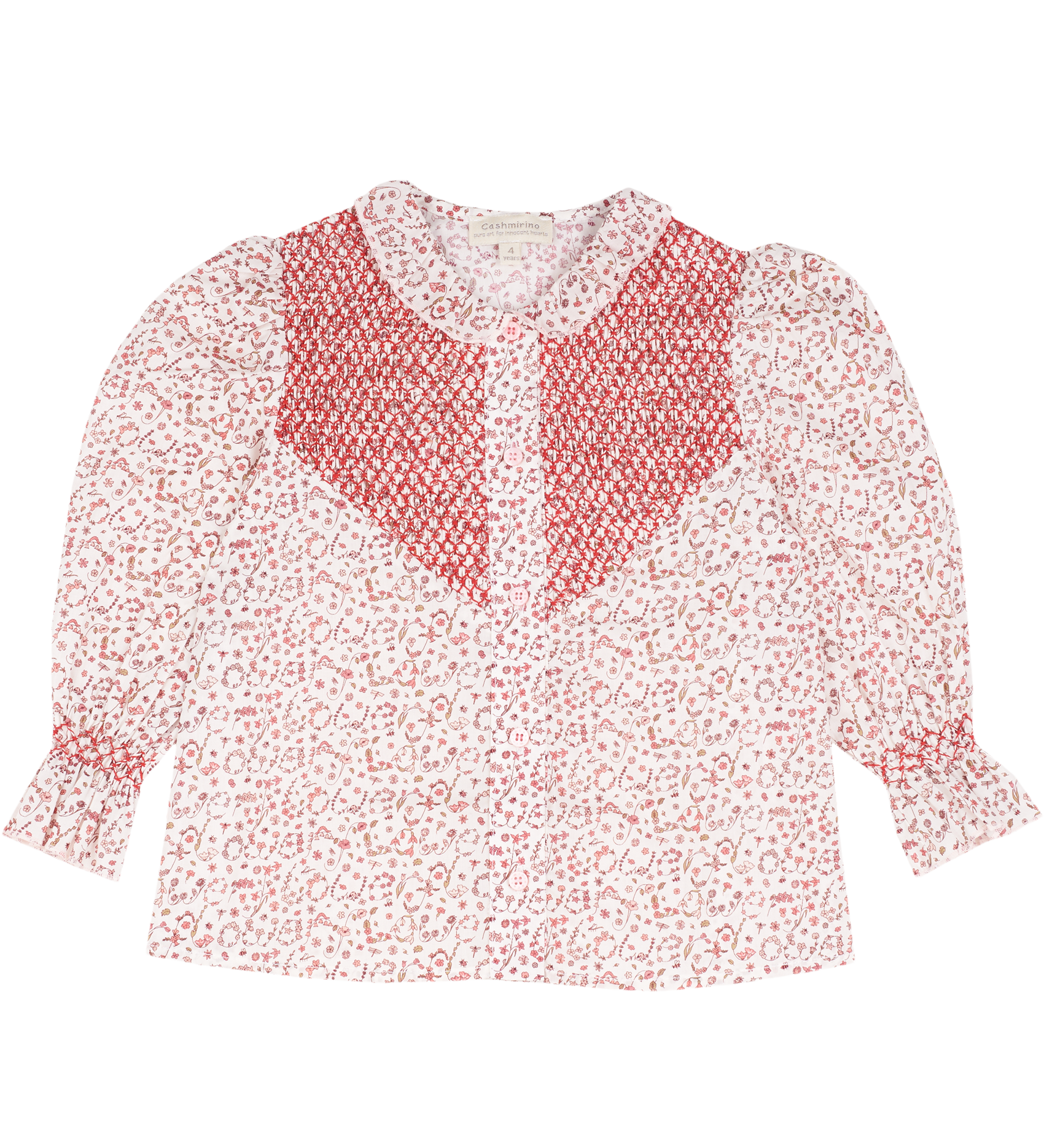 Baby Girl - Victoria Liberty Print Smocked Blouse – 100% Cotton