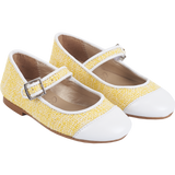 Girls’ yellow ballerina shoes with buckle strap and leather insole – Cashmirino