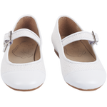 Elegant natural-tone girls’ ballerina shoes with rubber soles – Cashmirino