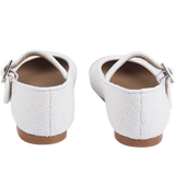 Elegant natural-tone girls’ ballerina shoes with rubber soles – Cashmirino