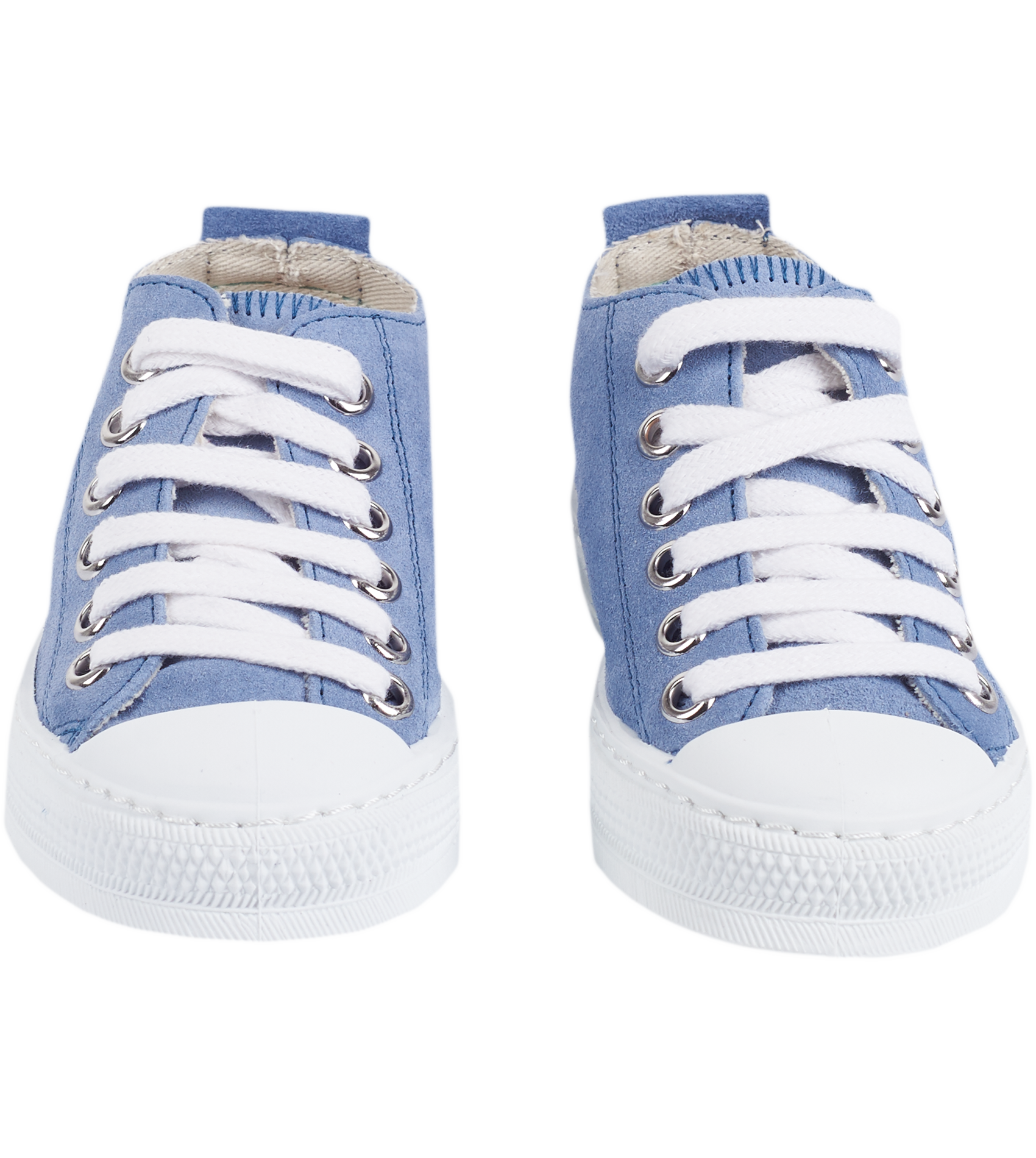 Cashmirino Unisex kids' leather trainers in blue 