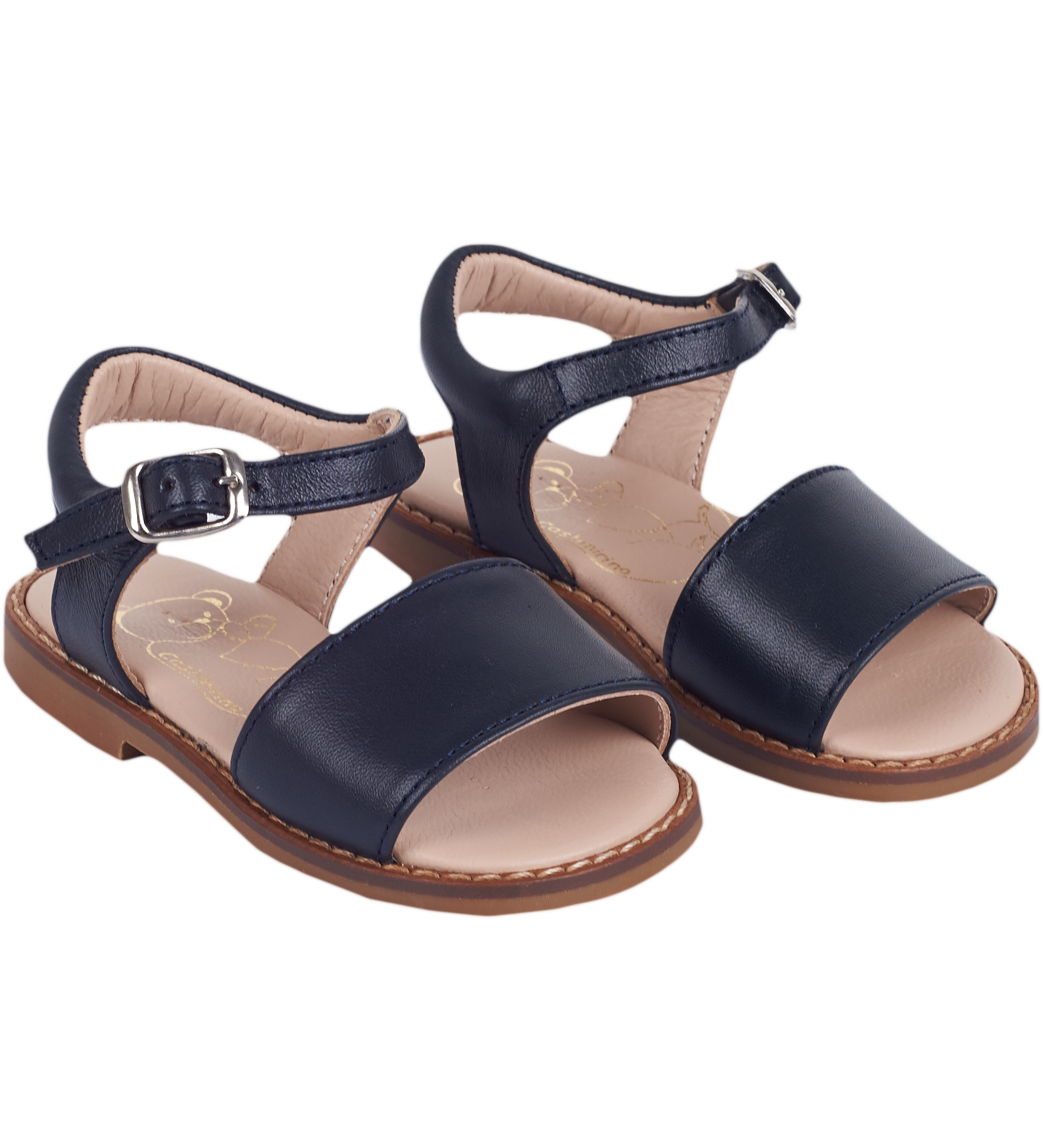 Girl - Leather Classic Sandals With Ankle Strap