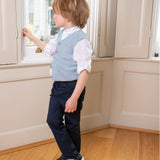 Boy - Marco 100% Linen Grandad Collar Shirt