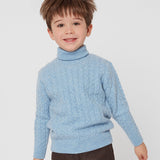 Boy - Marcus 100% Cashmere Cable Knit Roll Neck Jumper