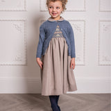 Girl - Marta Regal Hand Embroidered 100% Wool Smocked Dress