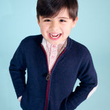 Boy - Mattia 100% Cashmere Cardigan with Double-Ended Zip