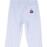 Baby Boy - Columbus Cotton Hand Embroidered Pull-On Trousers