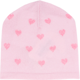 Baby Girl - Mila 100% Cashmere Heart Intarsia Hat With Internal Contrast