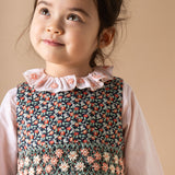 Girl - Milena Cotton Poplin Blouse | Hand-Embroidered Flowers