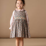 Girl - Milena Cotton Poplin Blouse | Hand-Embroidered Flowers