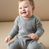 Baby Boy - Mitchell Cashmere Romper with Plane Intarsia