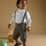 Baby Boy - Nick 100% Wool Baby Shorts with Adjustable Braces