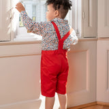 Boy - Oscar 100% Cotton Bermuda Shorts With Braces