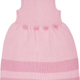 Baby Girl - Isadora Cotton Sleeveless Dress with Stripe Border and Crochet Flowers