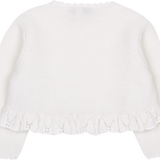 Baby Girl - Zoey Cropped Cotton Cardigan – Crochet Detail & Lightweight Knit